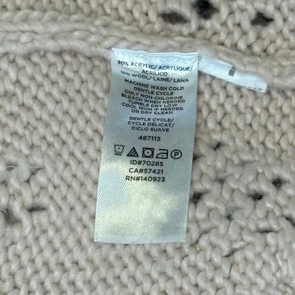 LOFT Women’s M Pink Wool Blend Pointelle Pullover Sweater | Cottage Core Casual - Picture 6 of 11